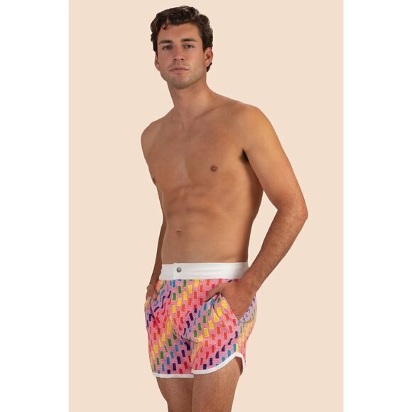 MR TURK by TRINA TURK Surfside Boardshort ~ Pride Swim Print 29 NWT - Picture 2 of 13